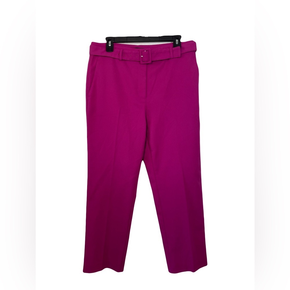 Ann Taylor Magenta Belted Trousers size 6-8